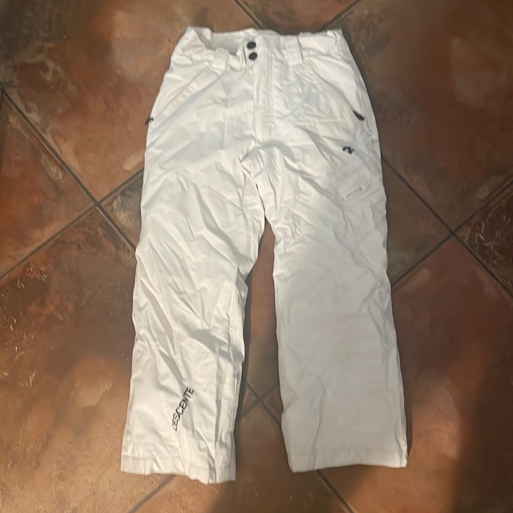 White ski snow pants
